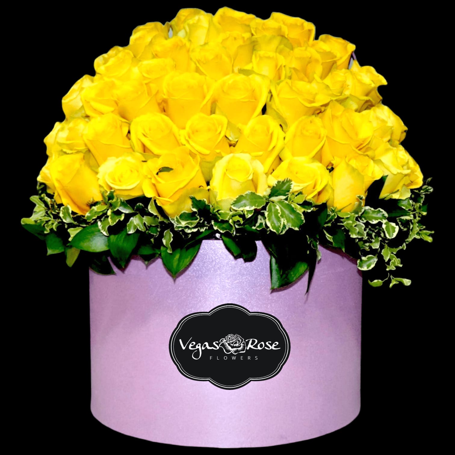YELLOW ROSES IN ANY WIDE BOX