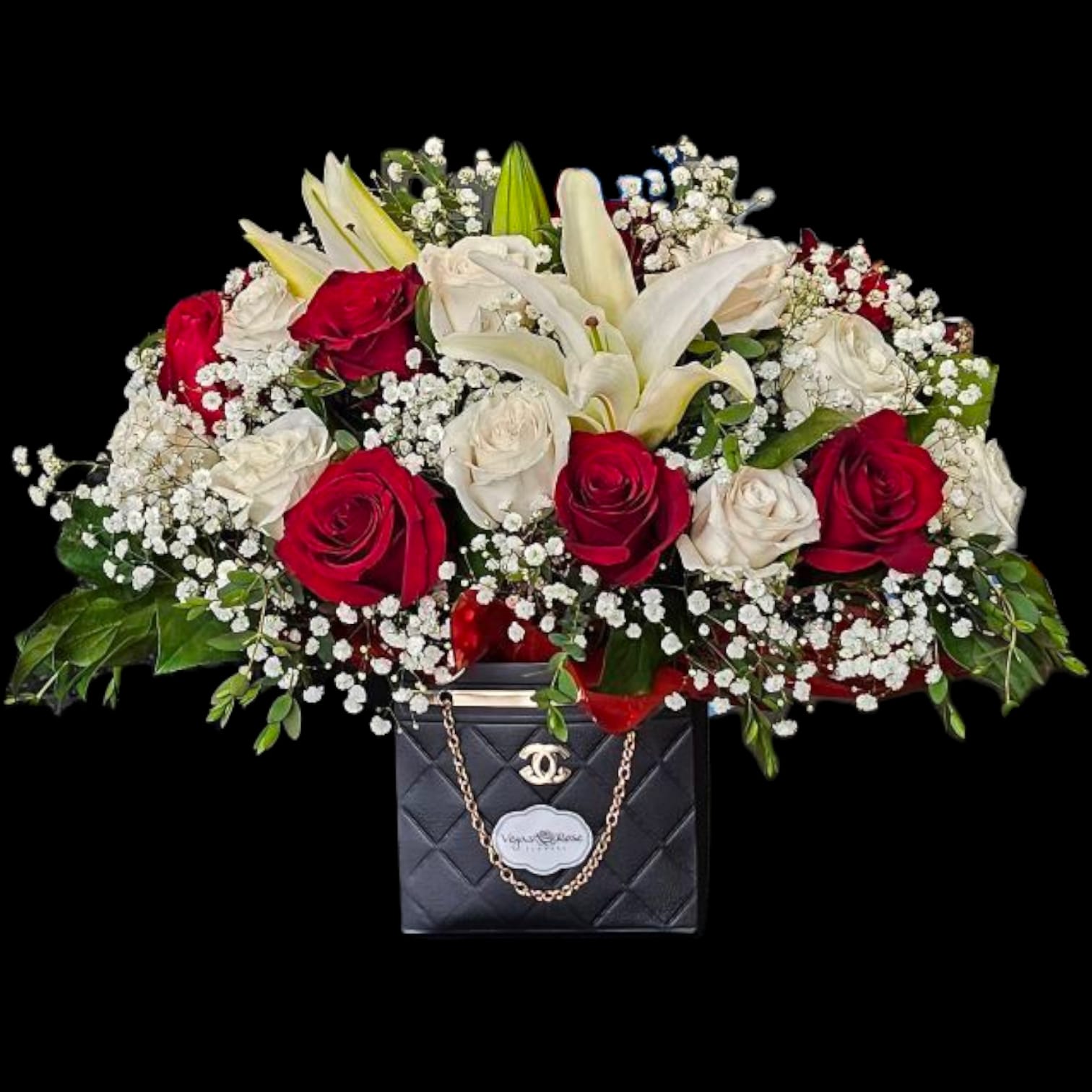 RED & WHITE IN CHANEL Flower Bouquet