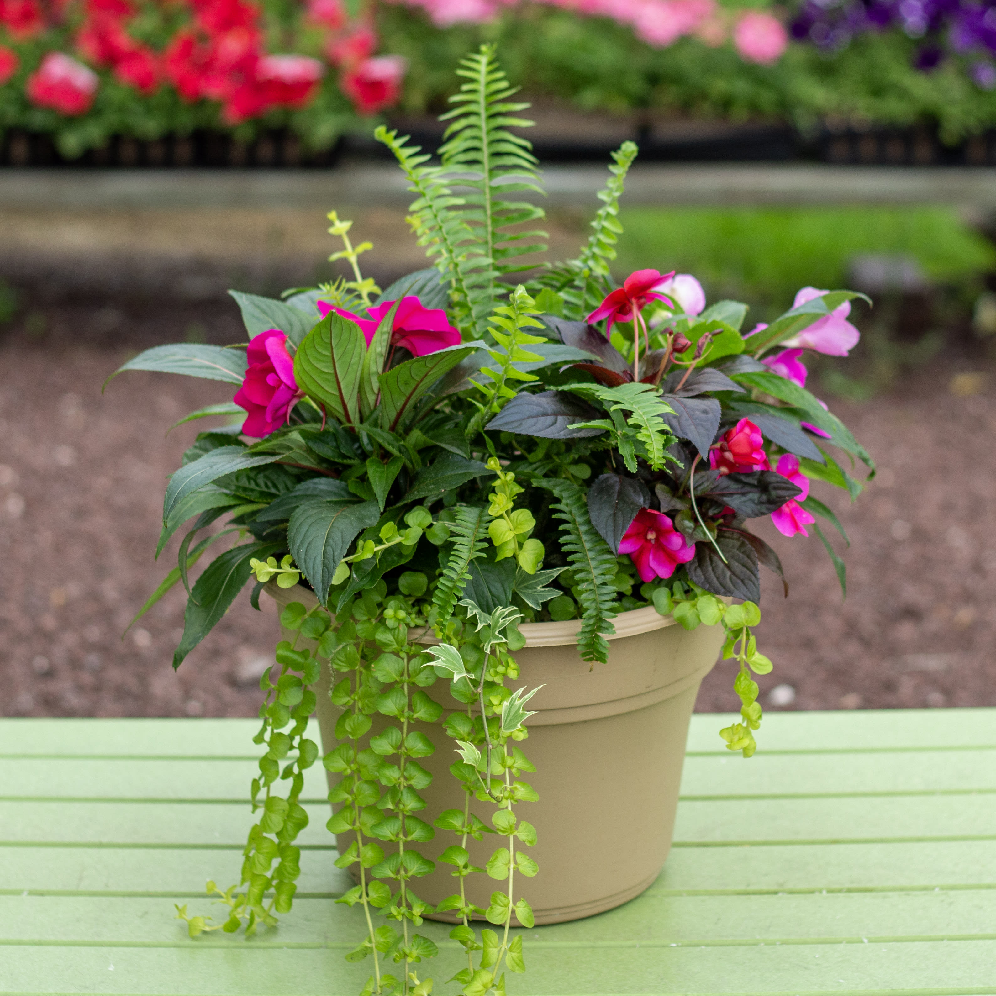 10" Shade-Loving Patio Planter Flower Bouquet
