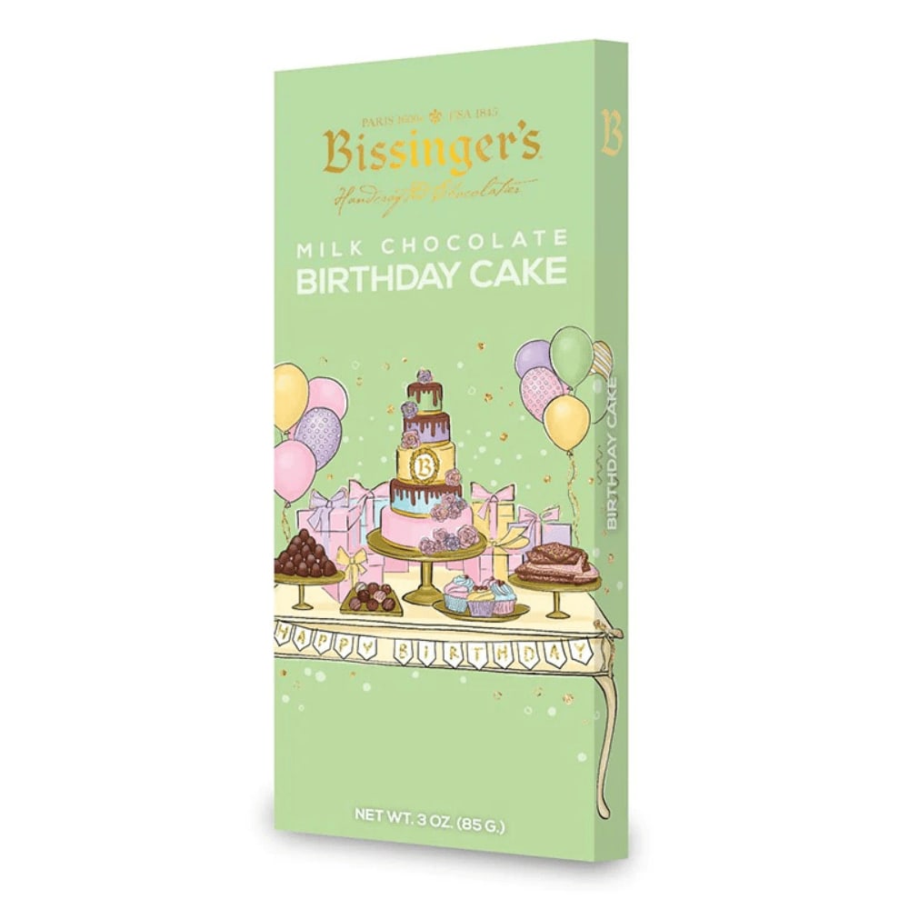 Bissinger's White & Milk Chocolate Birthday Cake Bar 3 OZ