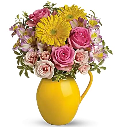 Teleflora's Sunny Day Pitcher of Charm
