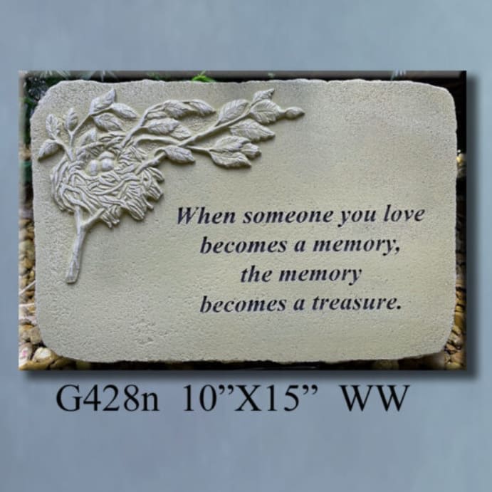 Memory/Treasure Memorial Stone On Stand