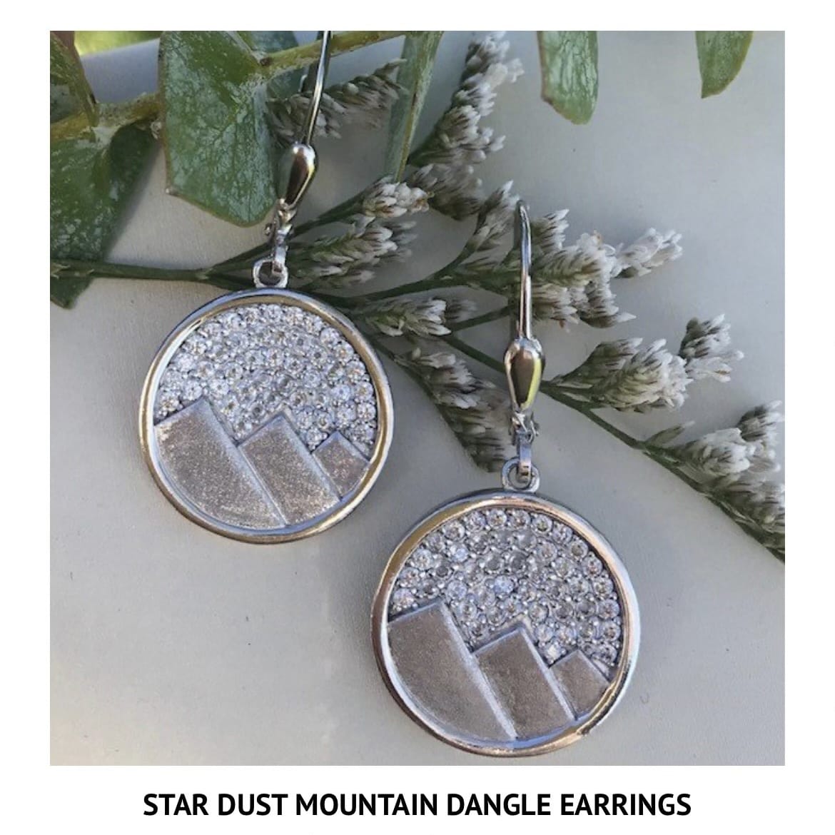 Star Dust Mountain Dangle Earrings