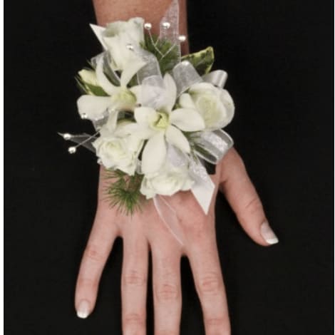 Sparkling White Prom Corsage