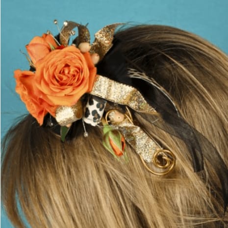 Orange Roses Flower Crown