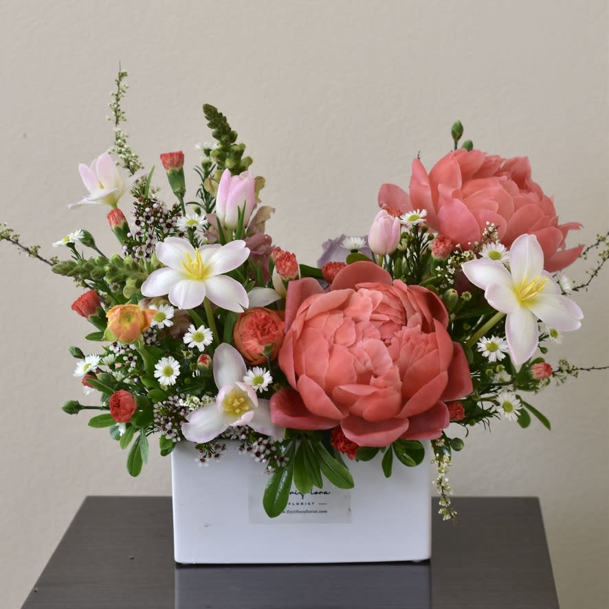 Peony Heart Flower Bouquet