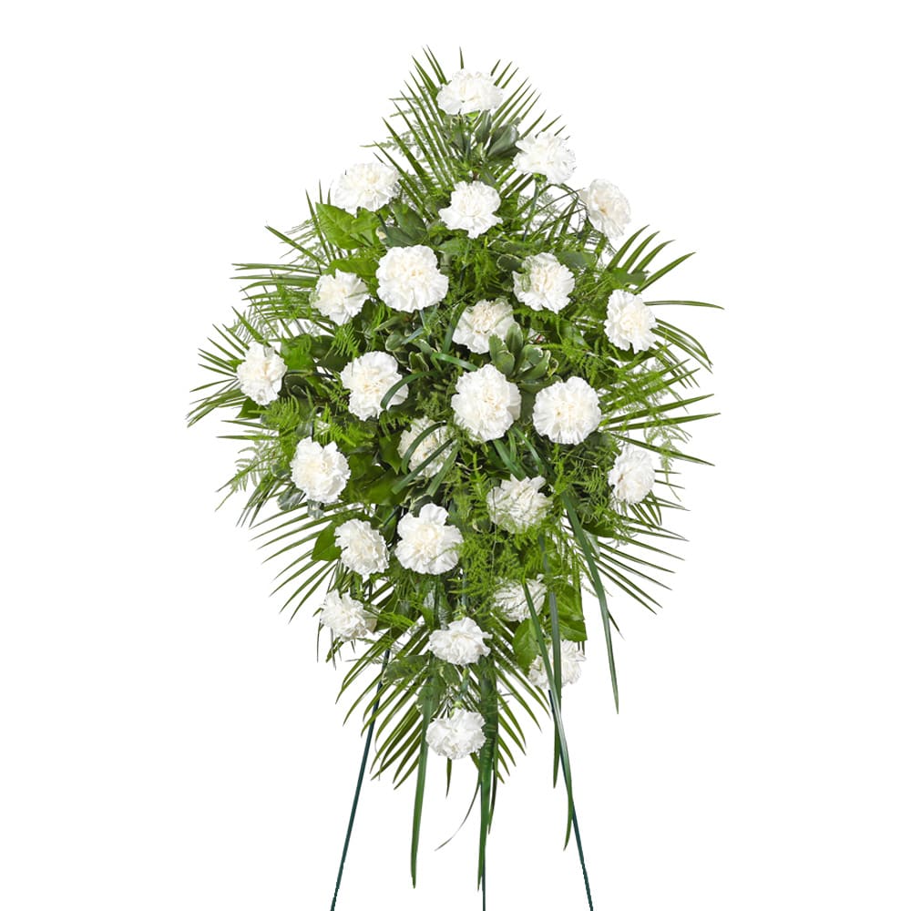 Peaceful in White Standing Spray Flower Bouquet