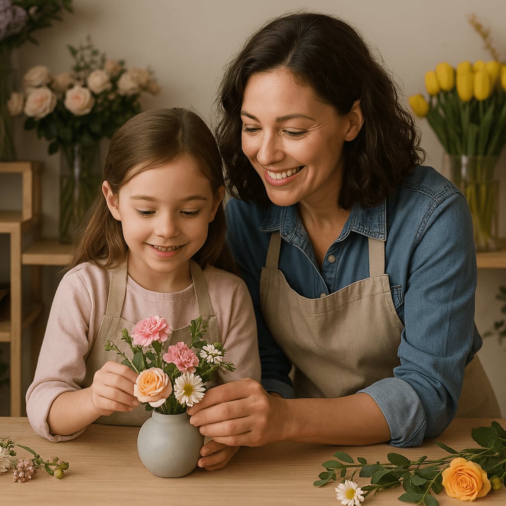 Mommy & Me Design Class Experience Flower Bouquet