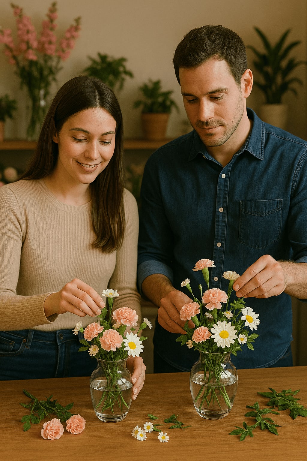 Date Night Design Class Experience Flower Bouquet