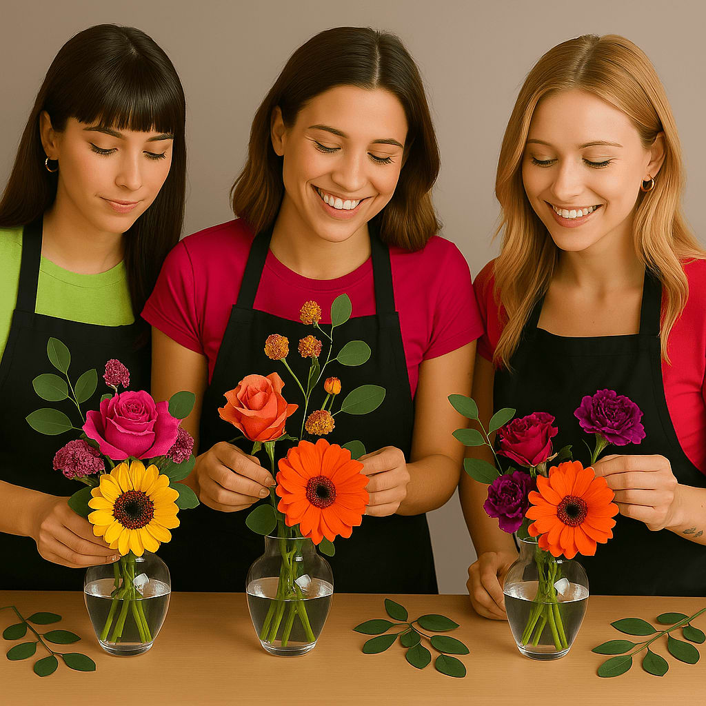 Girls Night Out Design Class Experience Flower Bouquet