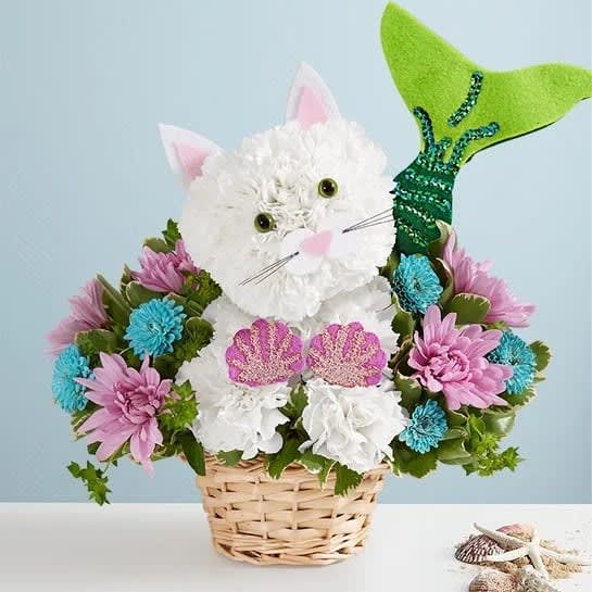 Seaside Mermaid Cat Flower Bouquet