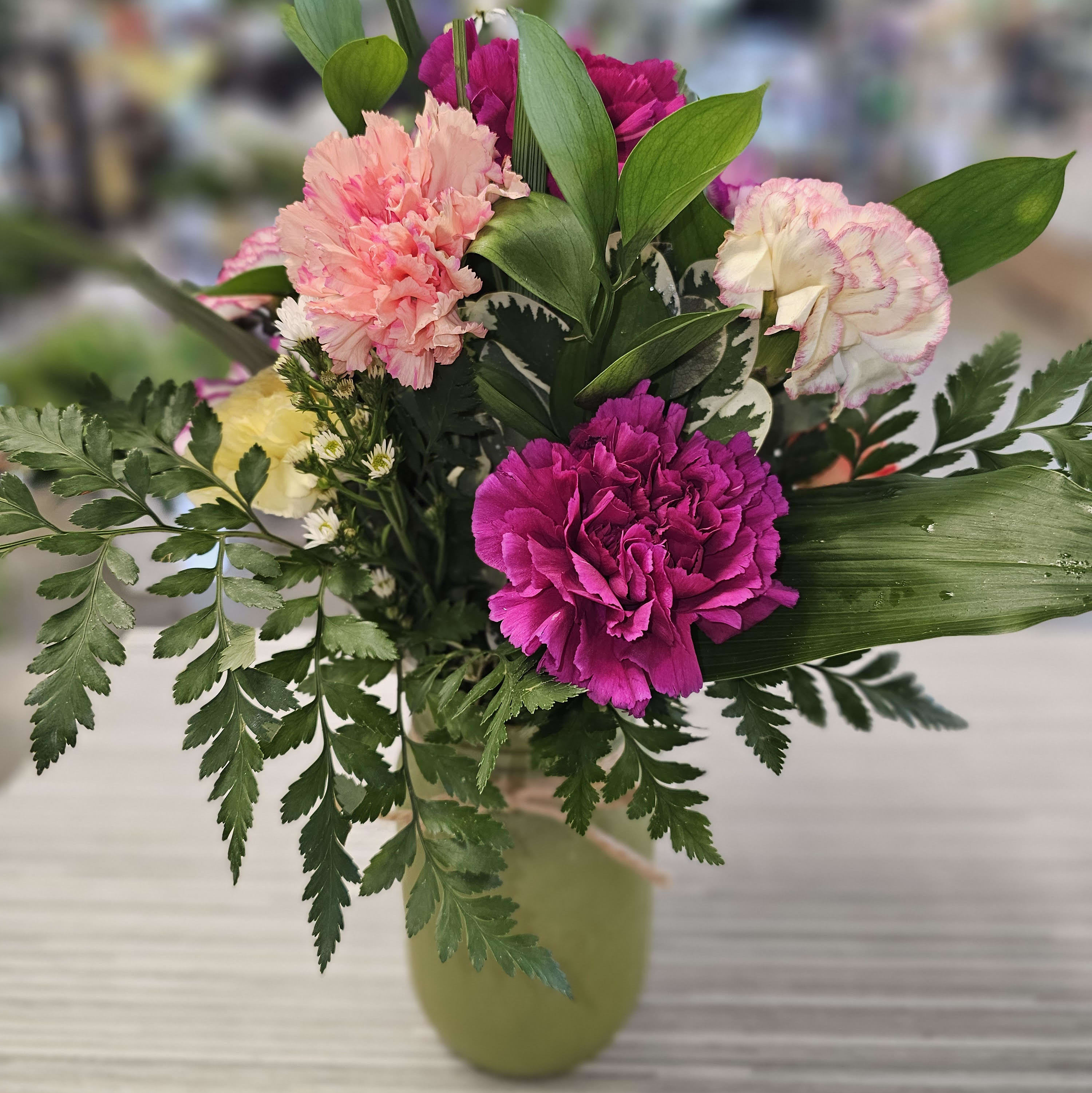 Dozen Carnation Vase