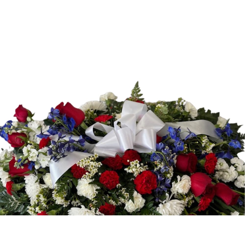 Red, White, and Blue Flower Bouquet