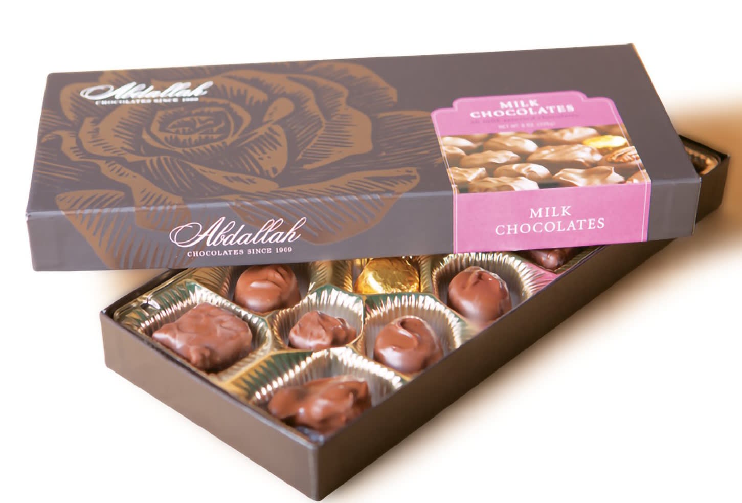 Abdallah Assorted Milk Chocolates – 7.5 oz Box (18 Piece)