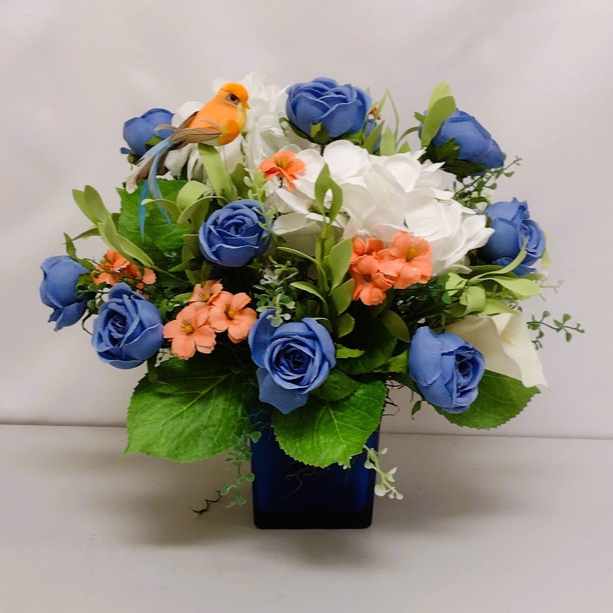Blue Caribbean Punch Sillk Flower Bouquet