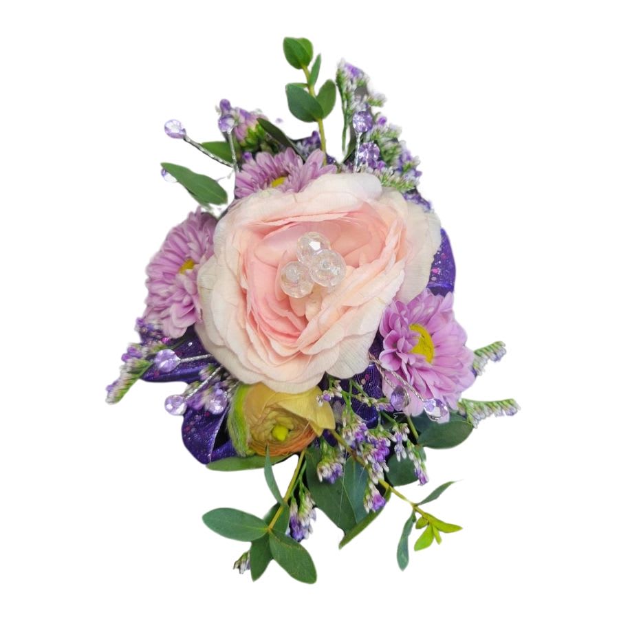 Full Floral with Greenery Corsage Flower Bouquet