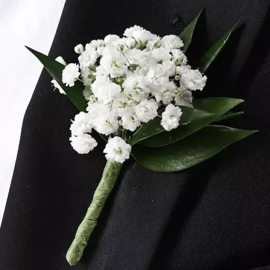 Babies Breath Boutonniere Flower Bouquet