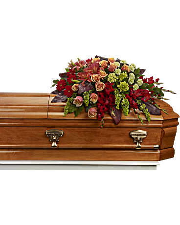 A FOND FAREWELL CASKET SPRAY Flower Bouquet