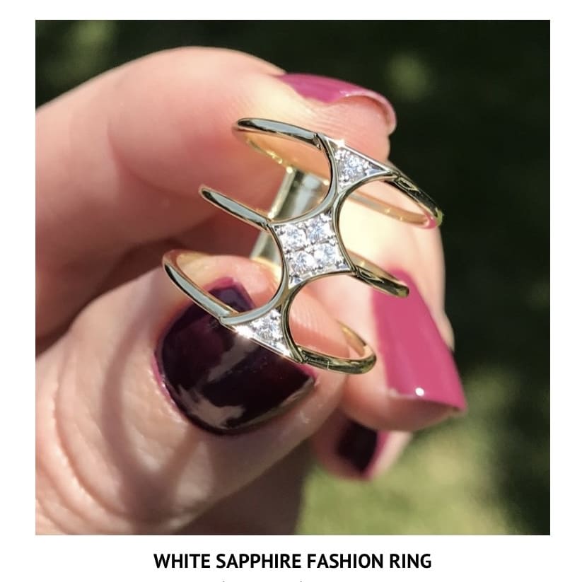 White Sapphire Fashion Ring