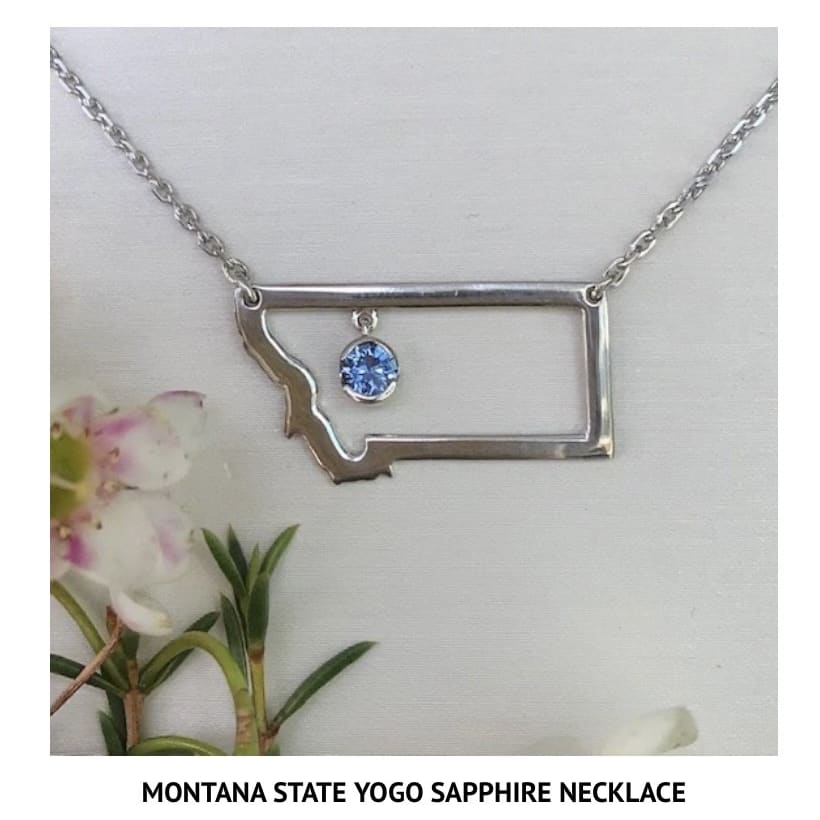 Montana State Yogo Sapphire Necklace