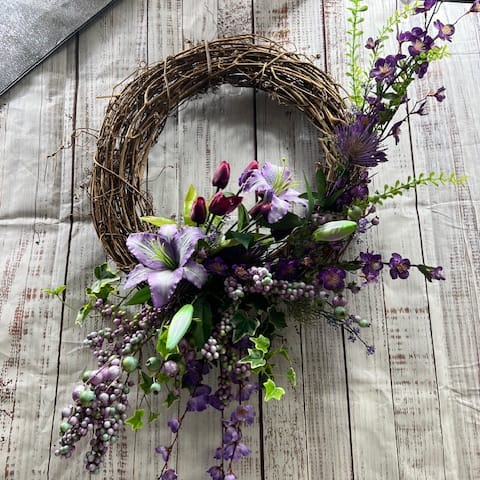 Silk Purple Wreath