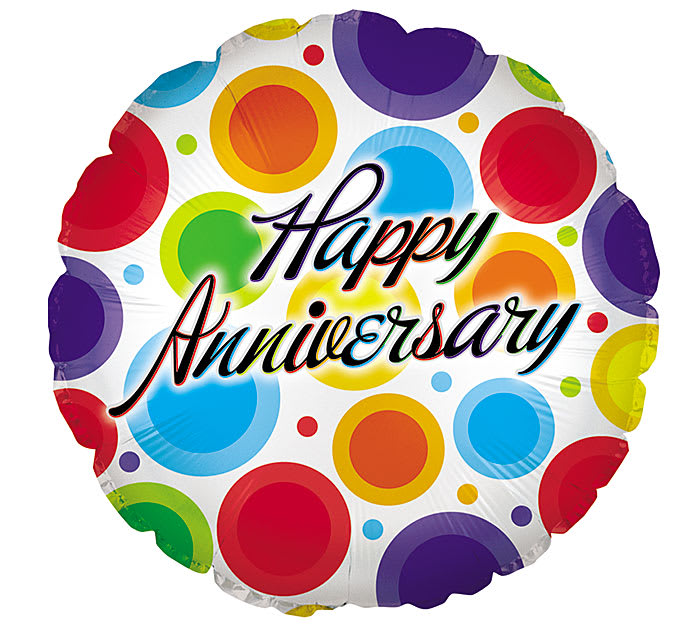 Anniversary Dots Balloon Flower Bouquet
