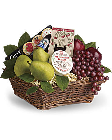 Delicious Delights Fruit Basket Flower Bouquet