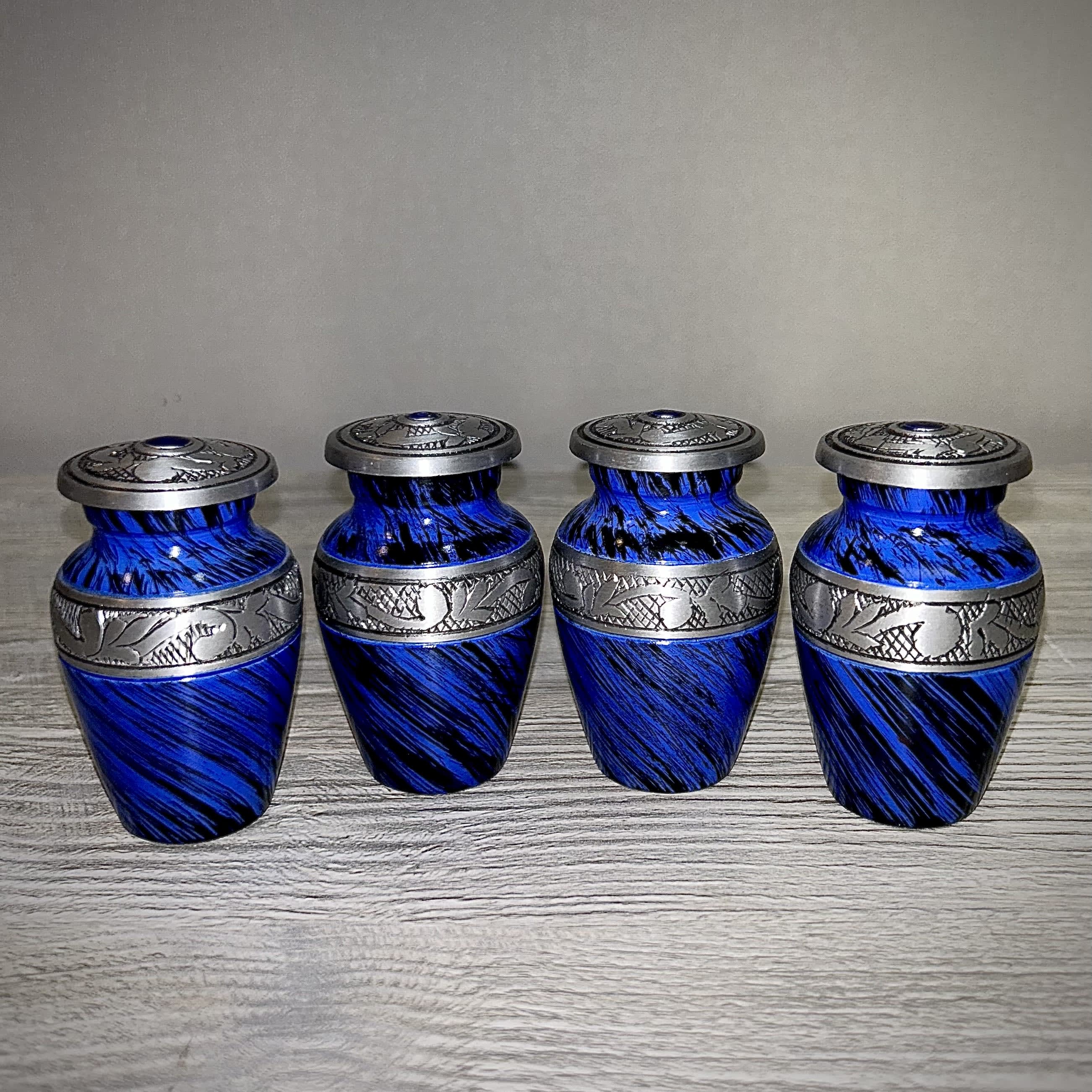 Royal Blue Swirl Keepsake Cremation Urn