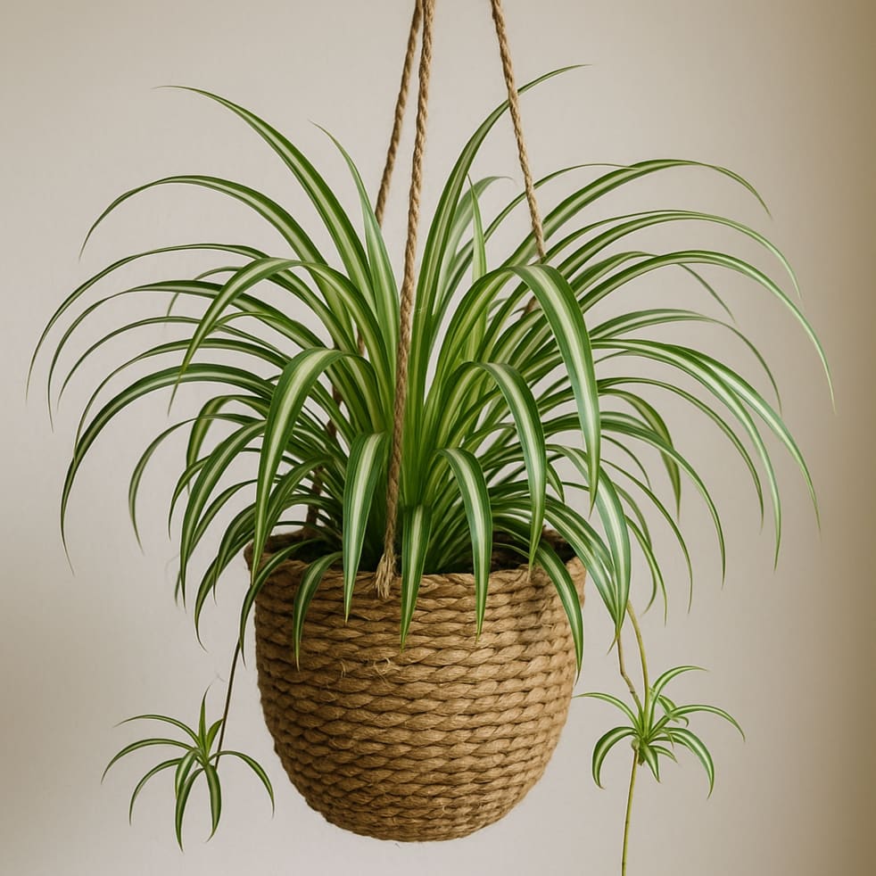 Hanging Spider Plant Flower Bouquet