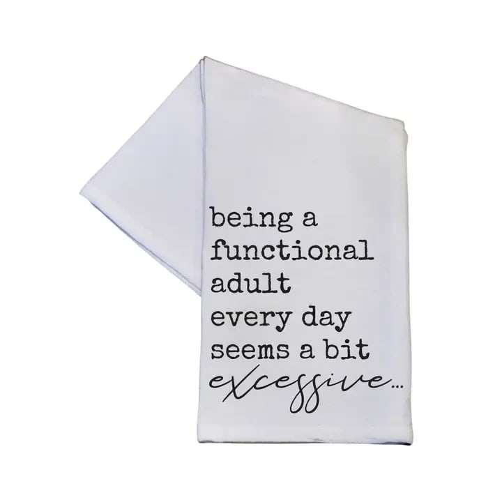 Seems A Bit Excessive, Tea Towel
