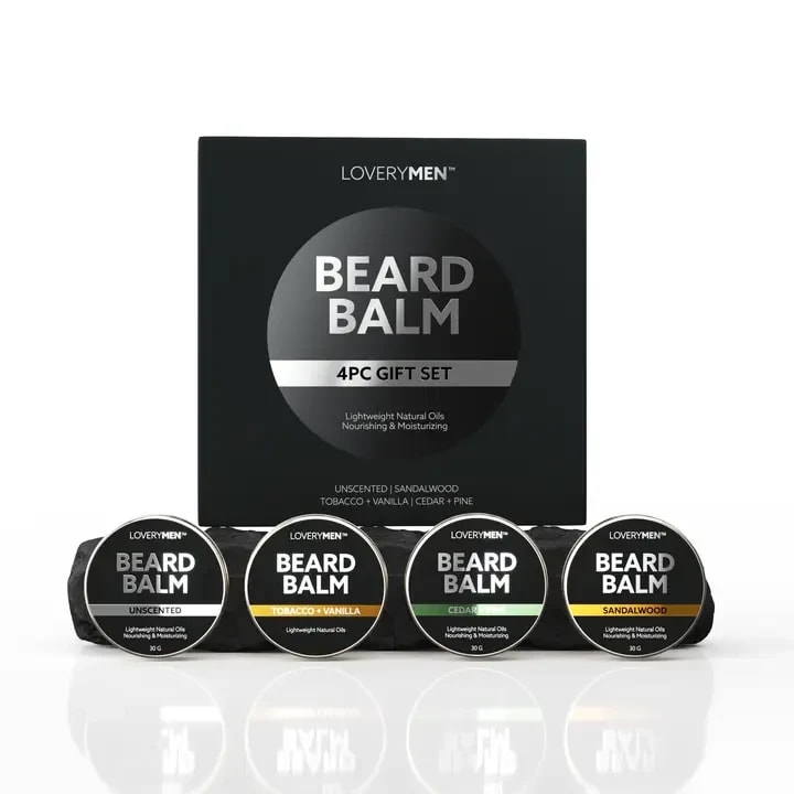 Loverymen 4 Pack Beard Balm Flower Bouquet