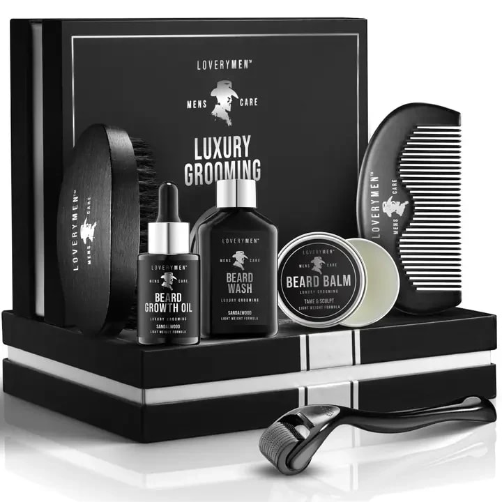 Loverymen Premium Beard Growth Kit Flower Bouquet
