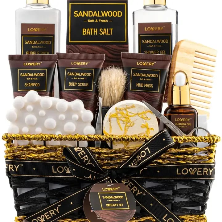 Sandalwood Bath Set & Beard Grooming 14Pc Set
