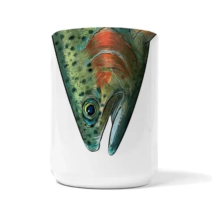 Rainbow Trout Snout Mug Flower Bouquet