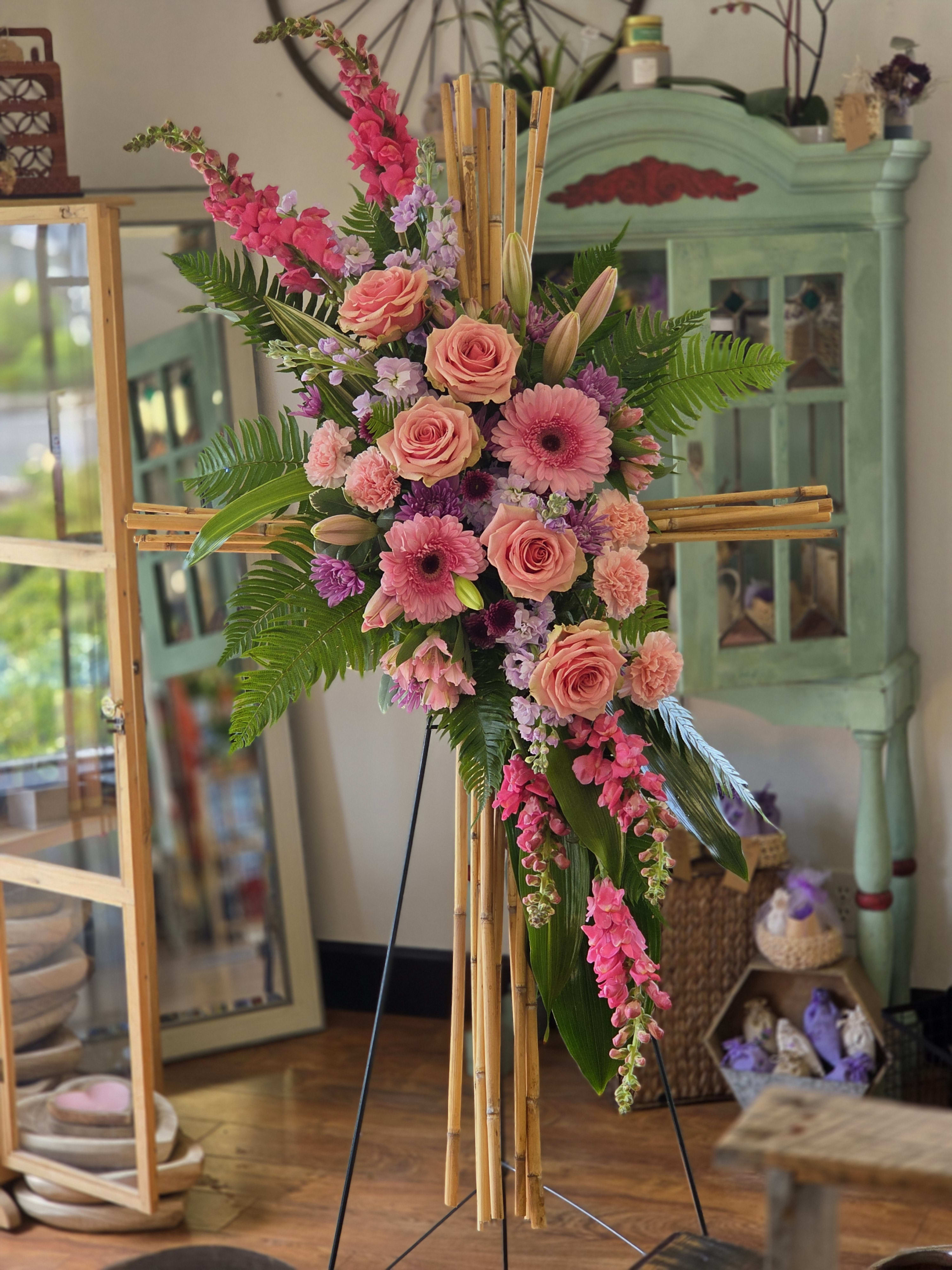 River Cane Sympathy Cross