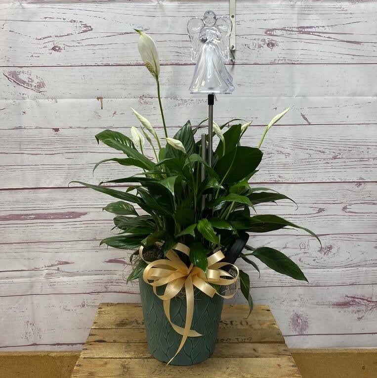 Solar Powered LED Angel Stake Flower Bouquet