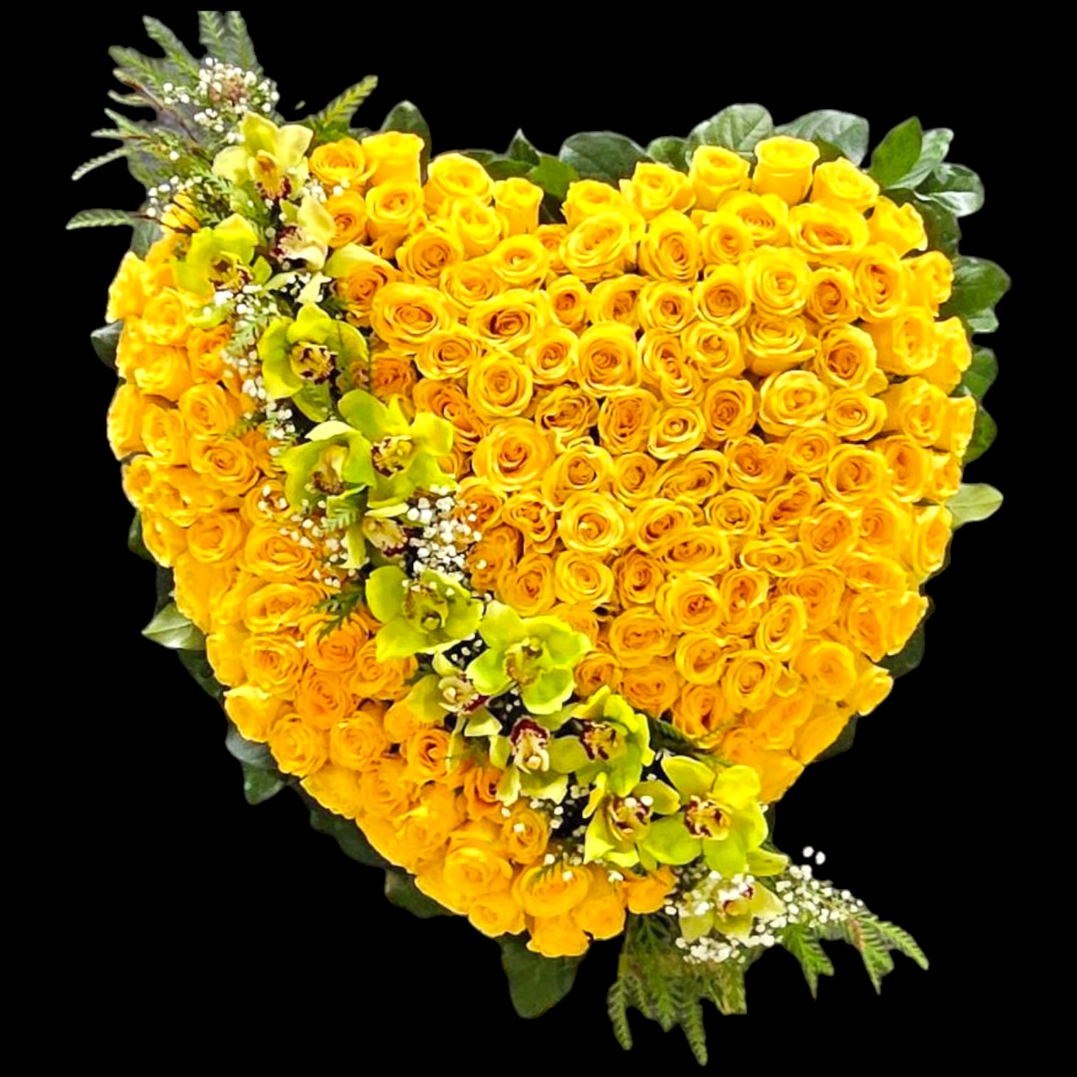 ROSES & ORCHIDS HEART