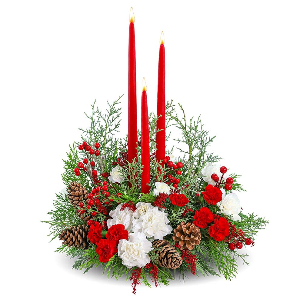 Dazzling Candlelit Night Flower Bouquet