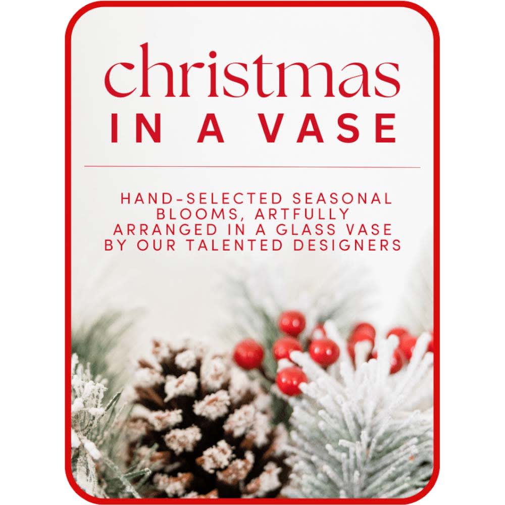 Designer's Choice Christmas Vase Arrangement Flower Bouquet