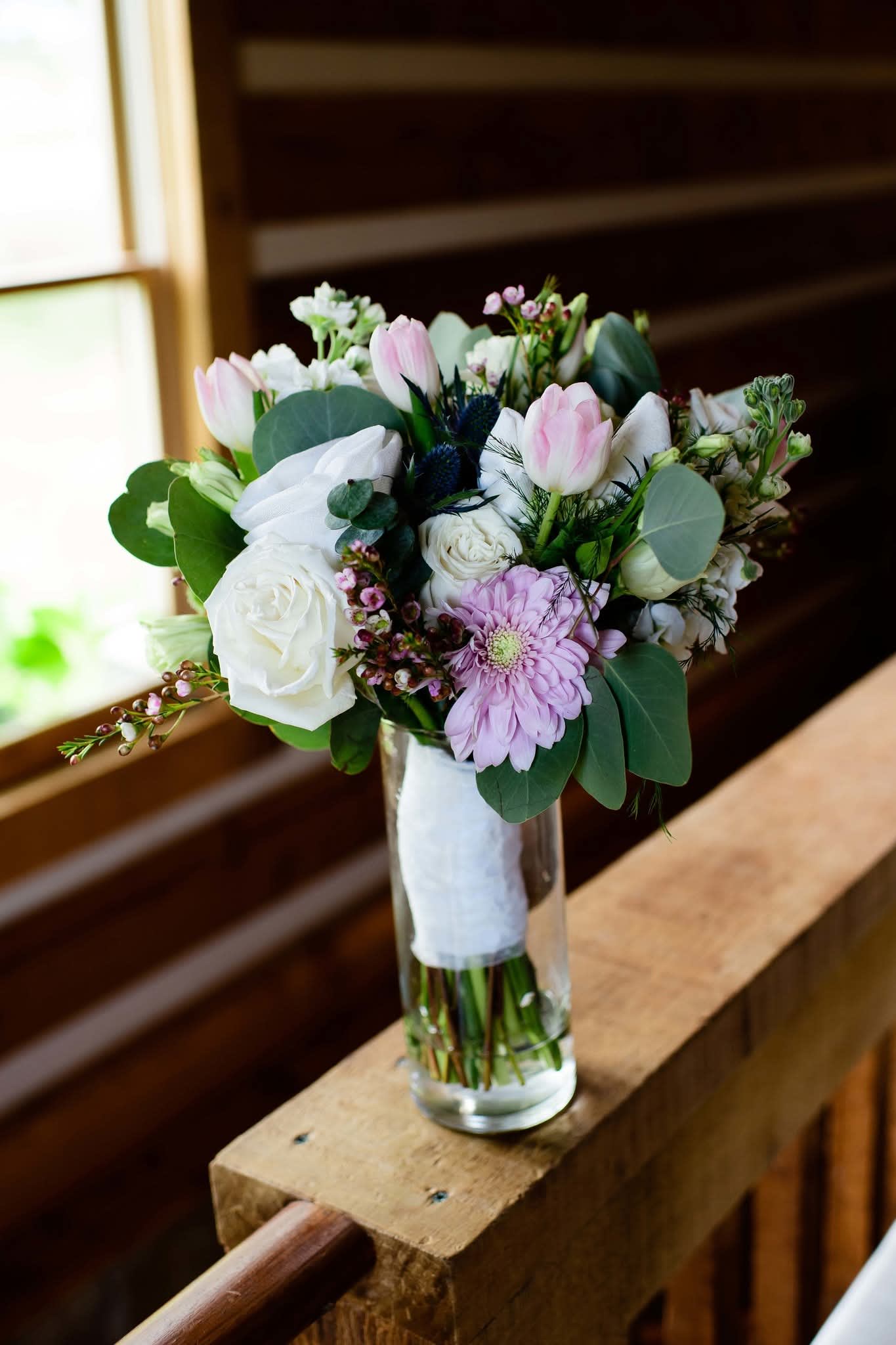 White and light pink with navy