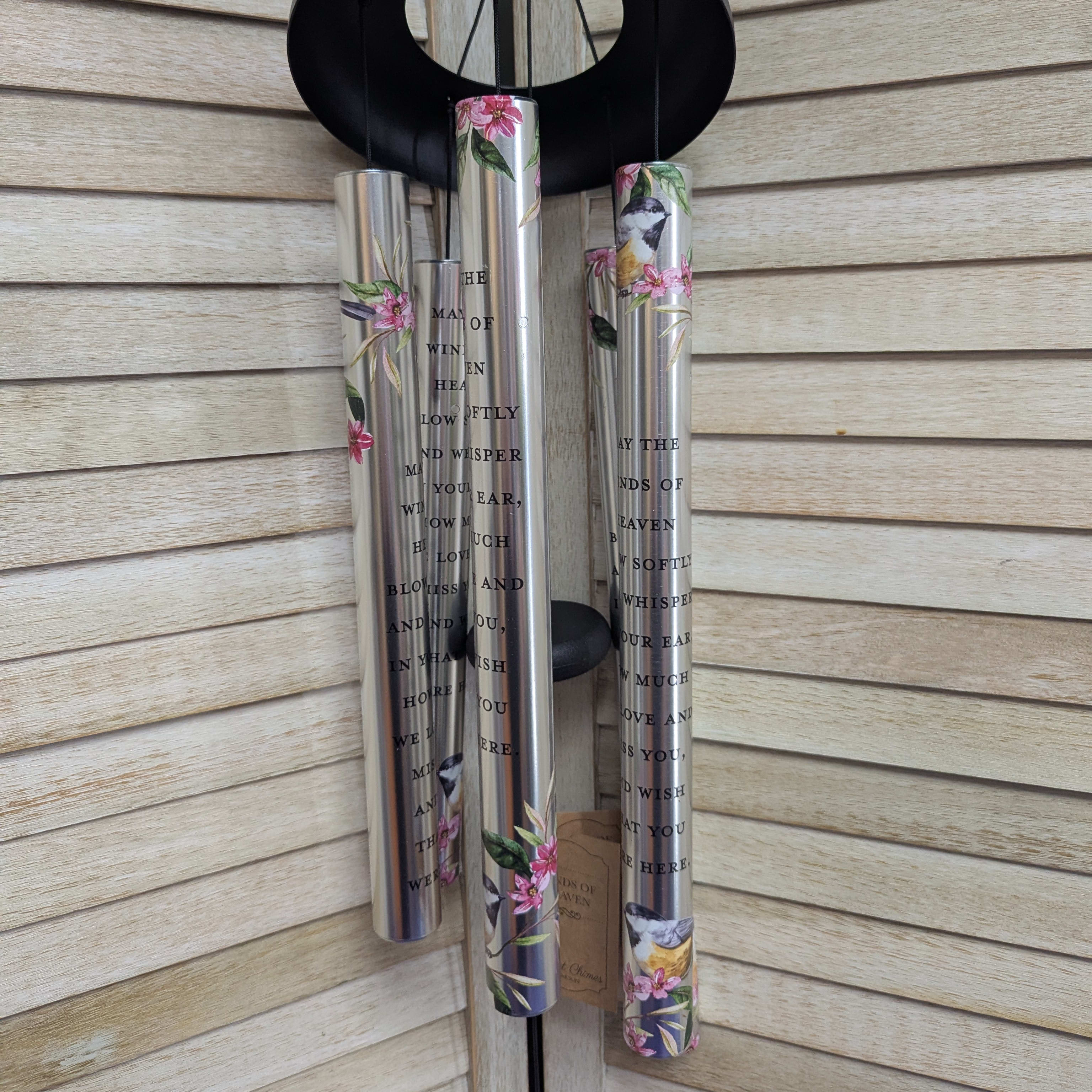 Painted Chickadee WindChime Flower Bouquet