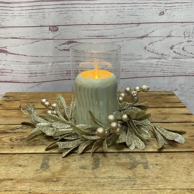 Shimmering Champagne Holiday Candles