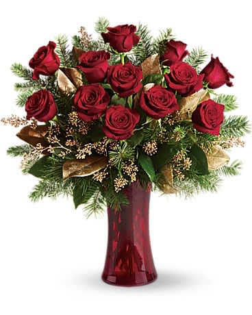 A CHRISTMAS DOZEN Flower Bouquet