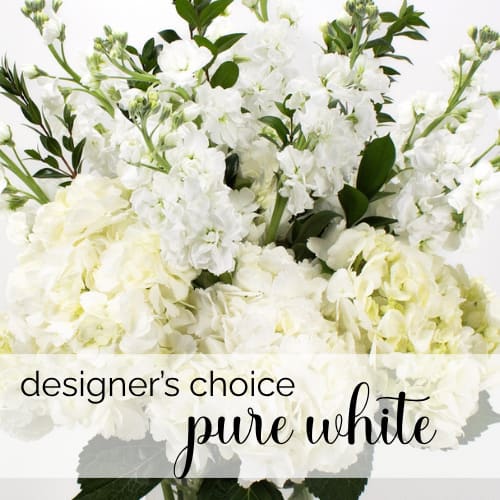 Designer's Choice - Pure White Flower Bouquet