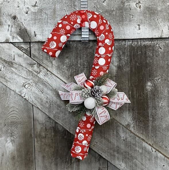 Cheerful Candy Cane Silk (Artificial) Swag