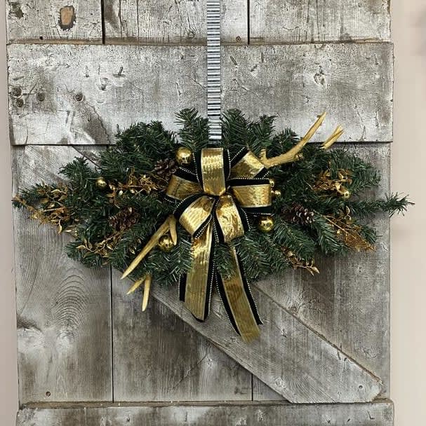 Gilded Antler Silk (Artificial) Swag Flower Bouquet