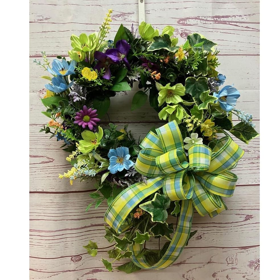 Confetti Blooms Silk (Artificial) Wreath