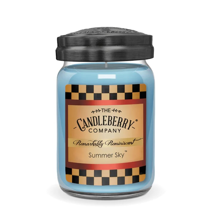 Candleberry Summer Sky Jar Candle Flower Bouquet