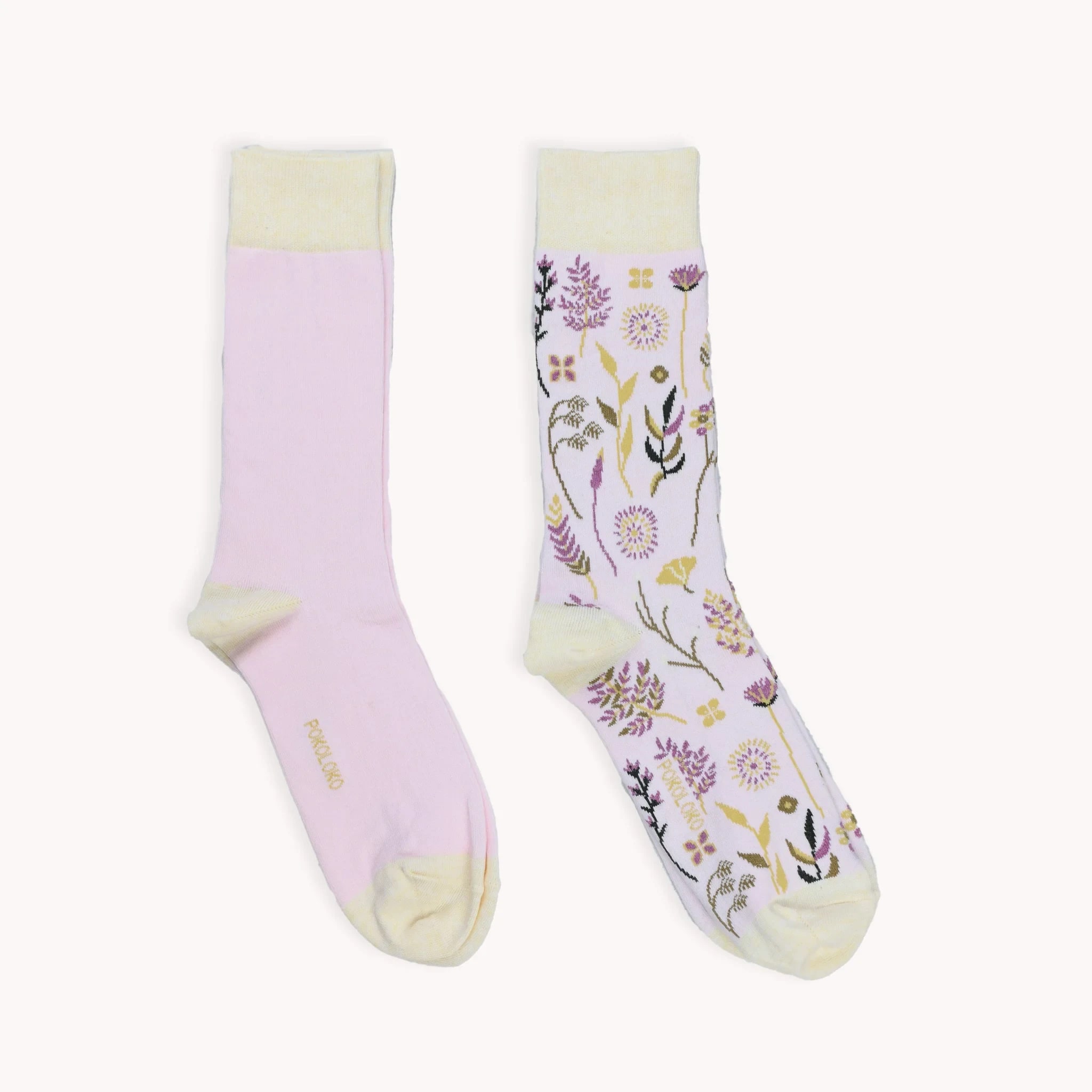Botanical & Solid Pima Socks - 2/Pack(S/M)