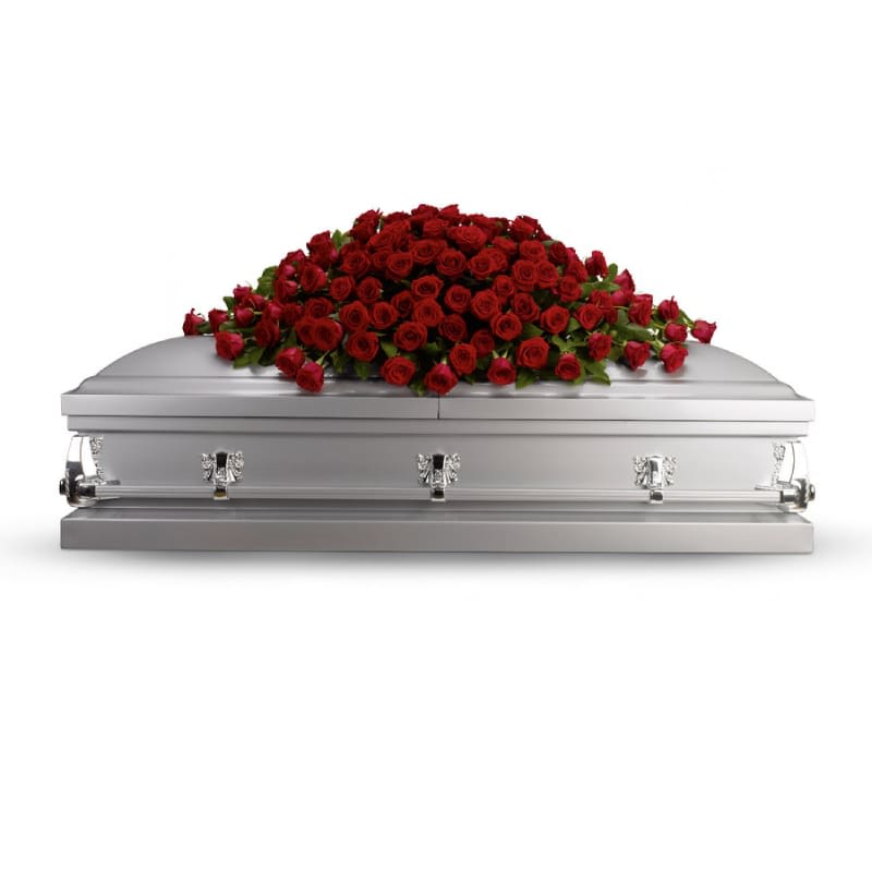 Red Rose Casket Spray Flower Bouquet